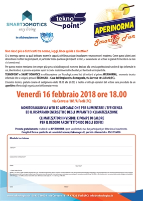 Smart Domotics, Teknologia e Tekno Point insieme per la formazione degli installatori. Smart Domotics, Teknologia e Tekno Point insieme per la formazione degli installatori.