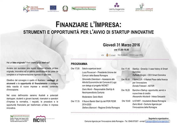 Smart Domotics relatore al workshop FINANZIARE L’IMPRESA: STRUMENTI E OPPORTUNITA` PER L&#39;AVVIO DI STARTUP INNOVATIVE